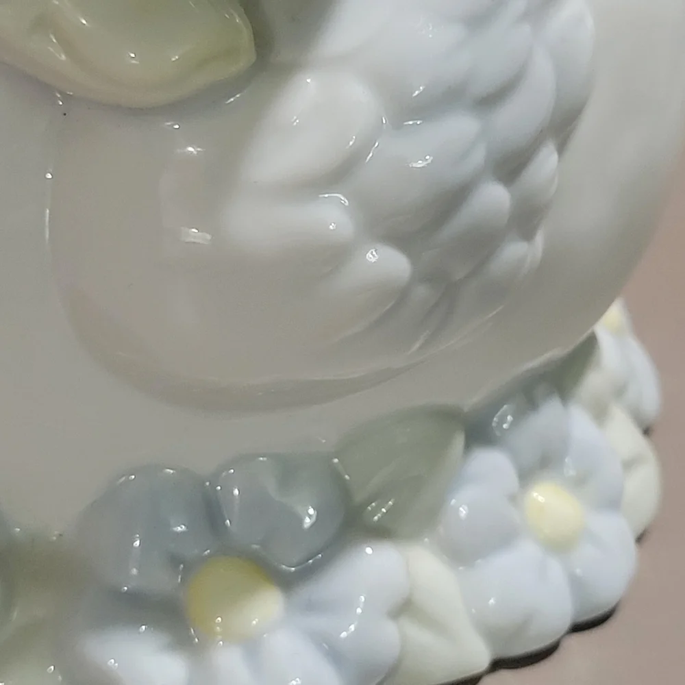 Enesco Vintage Porcelain Duck Night Light 5.5×4.5 In. 1989 EUC Made In Taiwan